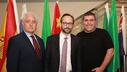 טדי שגיא, עמנואל ז'ופרה ויצחק אלדן. 