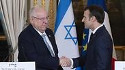נשיא המדינה ראובן ריבלין עם נשיא צרפת עמנואל מקרון