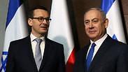 בנימין נתניהו עם ראש ממשלת פולין מטאוש מורבייצקי