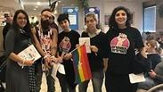 רעות נגר בהפגנה שיזמה