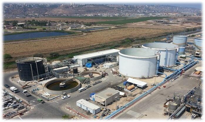 מפעלי בז"ן שבחיפה (צילום: GES) המתקן במפרץ חיפה