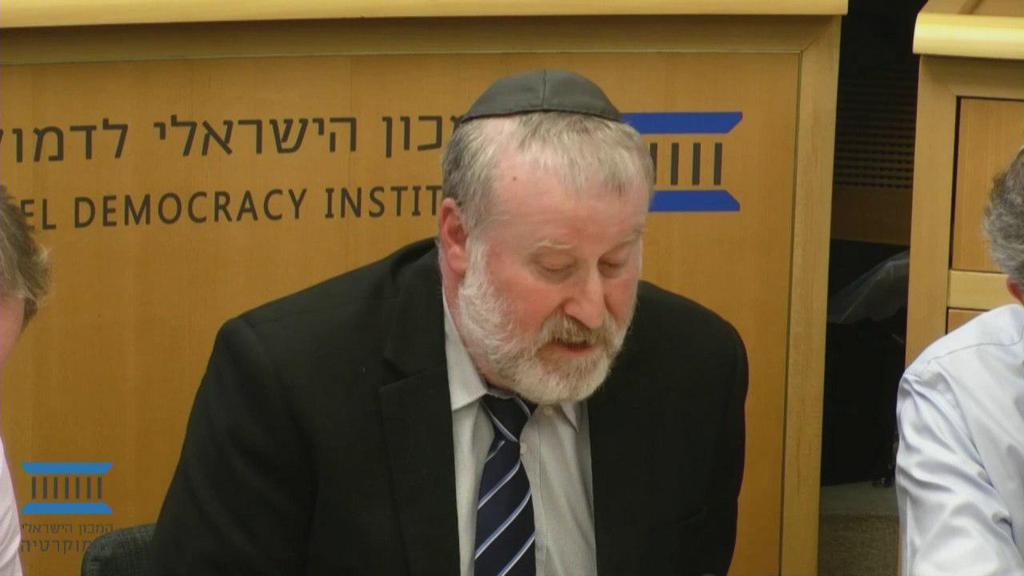 היועץ המשפטי לממשלה אביחי מנדלבליט באירוע במכון הישראלי לדמוקרטיה (צילום: המכון הישראלי לדמוקרטיה) אביחי מנדלבליט באירוע הוקרה לפרופ' ידידיה שטרן