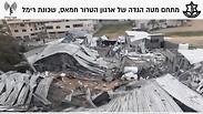 תקיפות צה"ל- מתחם מטה נגדה של ארגון הטרור חמאס, לפני ואחרי. שכונת רימל