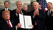 טקס חתימה הכרה ריבונות ישראל רמת הגולן