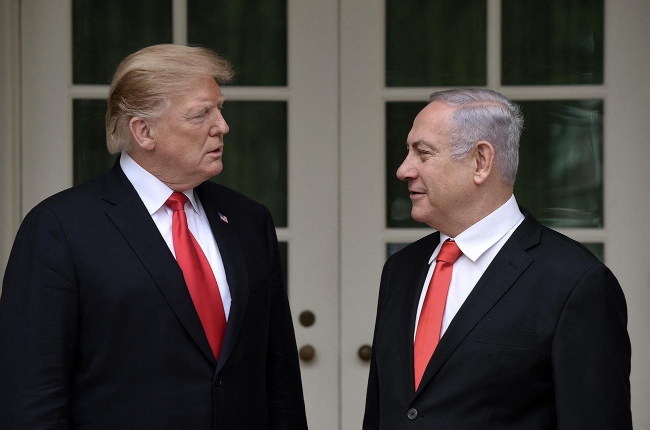 בנימין נתניהו פגישה עם נשיא ארה"ב דונלד טראמפ וושינגטון ארה"ב