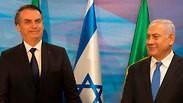 בנימין נתניהו וז'איר בולסונרו בחתימה על הסכמים בילטרליים