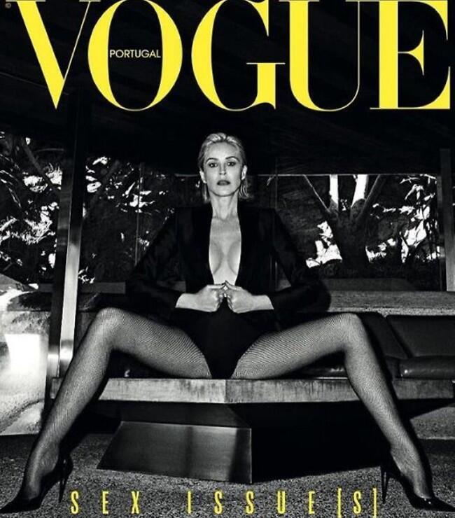 יאוזה! שרון סטון (צילום: Vogue Portugal) יאוזה! שרון סטון