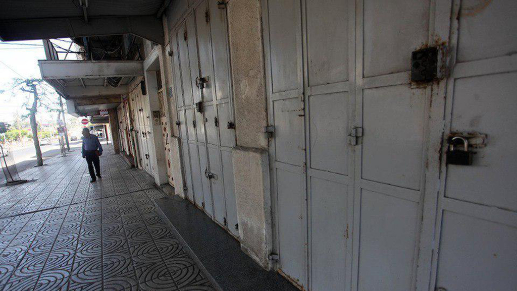 Shops closed in Gaza due to the coronavirus pandemic עסקים סגורים בעזה