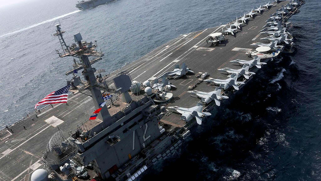 The U.S.S Abraham Lincoln Aircraft carrier (Photo: Reuters ) נושאת מטוסים אברהם לינקולן