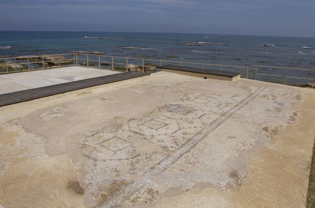 הפסיפס בבית הכנסת העתיק (צילום: עידו ארז) הפסיפס בבית הכנסת העתיק
