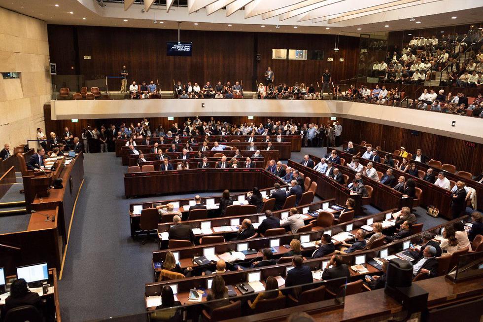 The Knesset plenum (Photo: Yoav Dudkevitch) מליאת הכנסת ברגעי ההצבעה