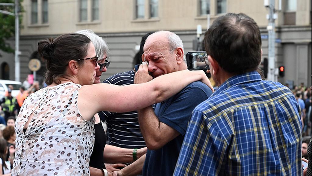 Saeed Maasarwe, the father of murder victim Aiia Maasarwe, visits a memorial to his daughter in Australia