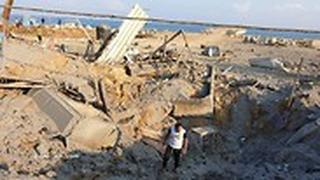 הנזק לאחר תקיפת צה"ל את עזה לאחר ירי הרקטה בשדרות