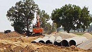 הנחת צנרת מים משודרגת לעזה
