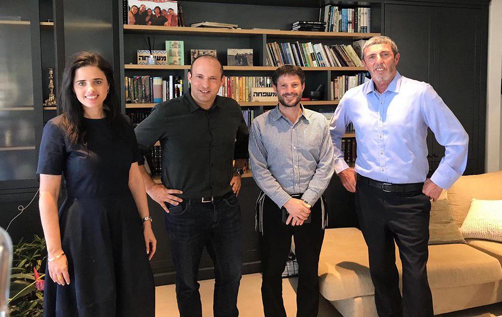 L-R: Ayelet Shaked, Naftali Bennett, Bezalel Smotrich and Rafi Peretz 