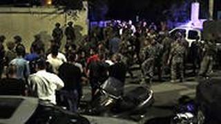 כוחות ביטחון באזור שבו דווח על התרסקות רחפנים ישראליים מדרום לביירות