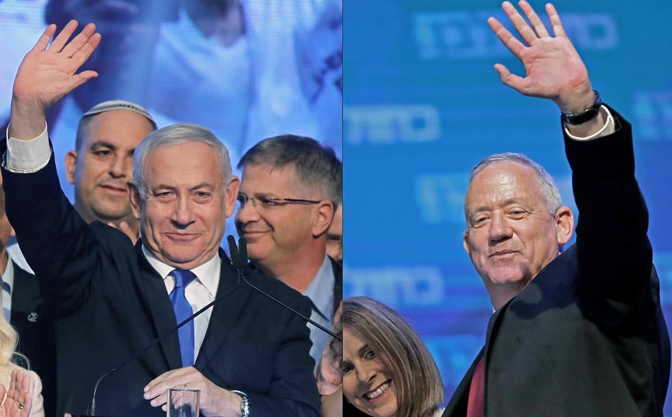 בנימין נתניהו בני גנץ בחירות 2019