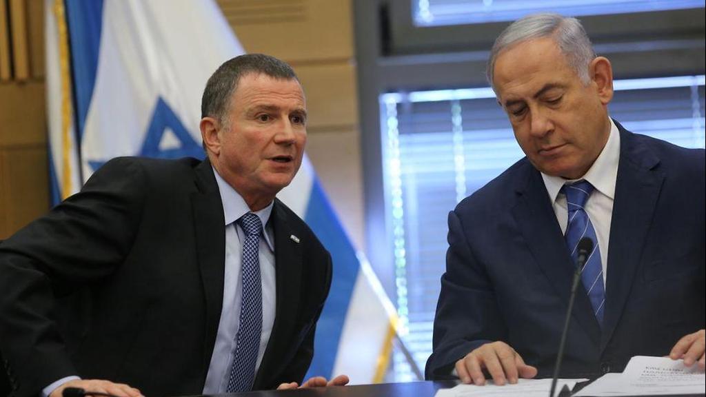 Benjamin Netanyahu and Yuli Edelstein at a Likud faction meeting last year (Photo: Alex Kolomoisky) Benjamin Netanyahu and Yuli Edelstein at a Likud faction meeting last year
