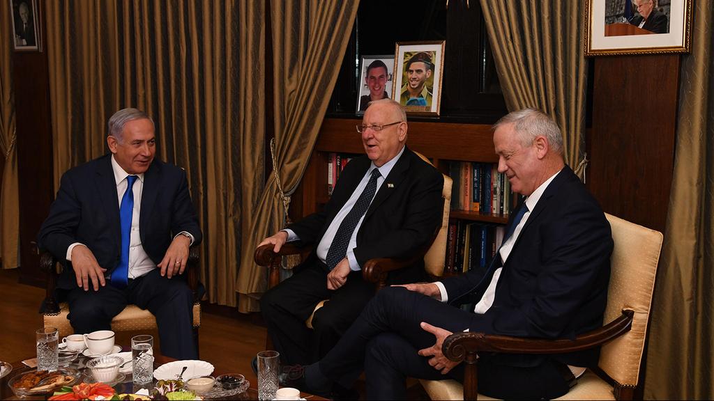 בנימין נתניהו ראובן ריבלין בני גנץ