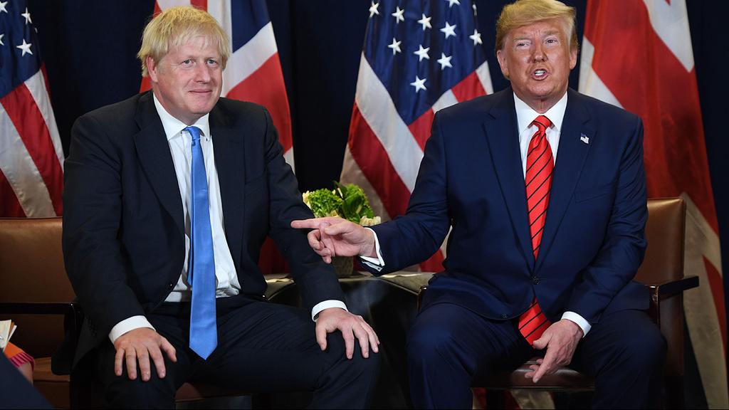 UK PM Johnson and U.S. President Trump (Photo: AFP) העצרת הכללית של האו"ם