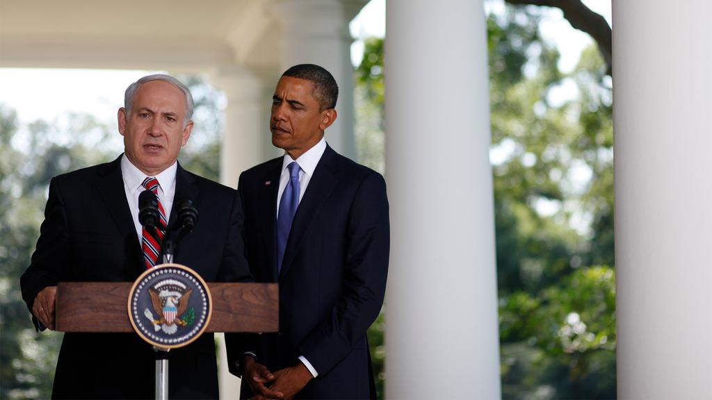 Prime Minister Benjamin Netanyahu with President Barack Obama at the White House 