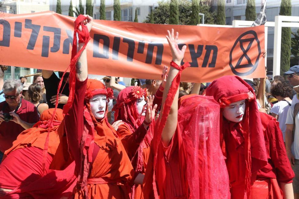 הפגנת ארגונים סביבתיים בת"א, ספטמבר 2019 (צילום: מוטי קמחי) הפגנת האקלים בתל אביב