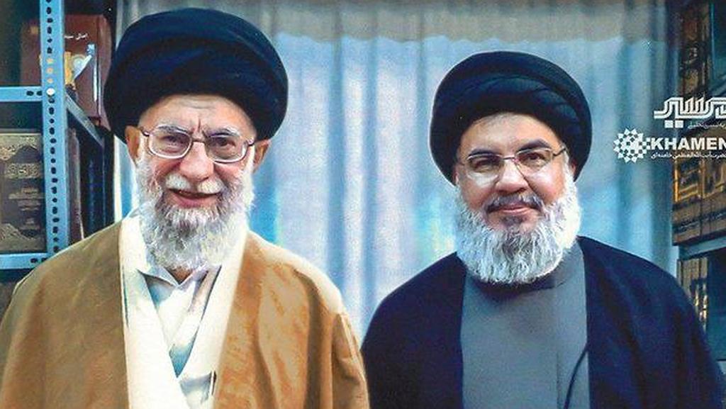 Iranian Supreme Leader Ali Khamenei and Hezbollah boss Hassan Nasrallah 