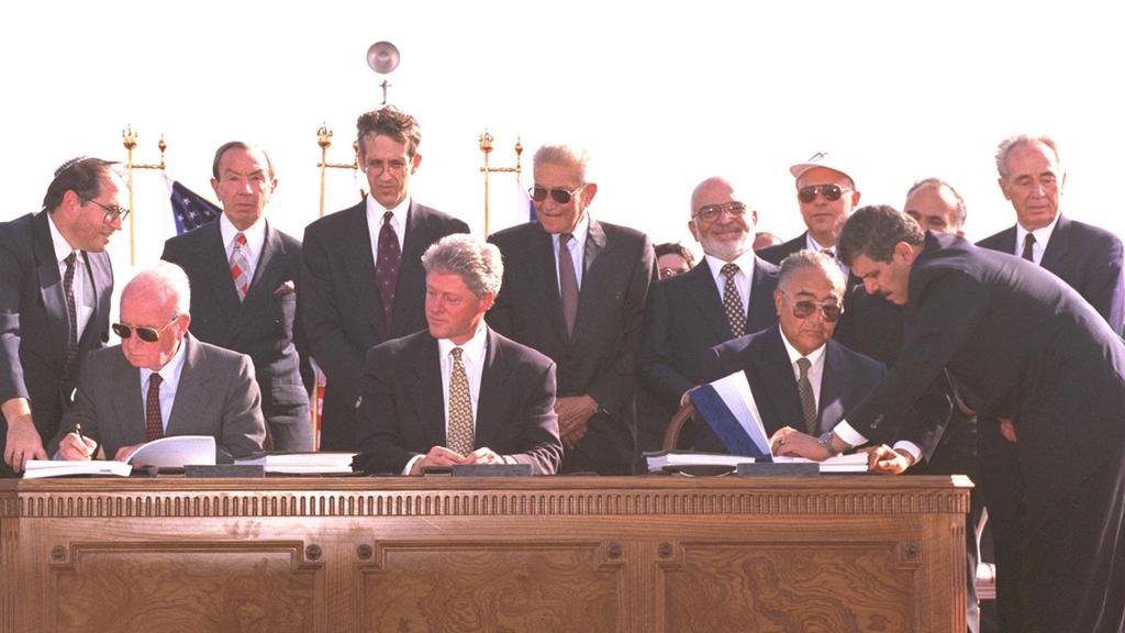 The signing of the 1994 peace agreement between Israel and Jordan 