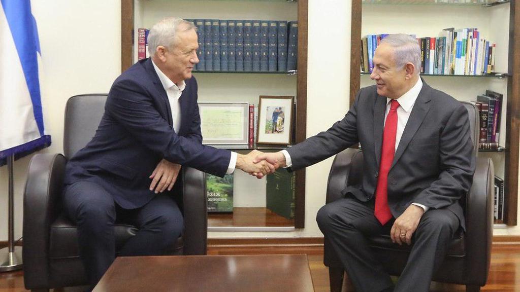 Benjamin Netanyahu and Benny Gantz meet in Tel Aviv in an attempt to form a unity government after the Sept, 17 elections 