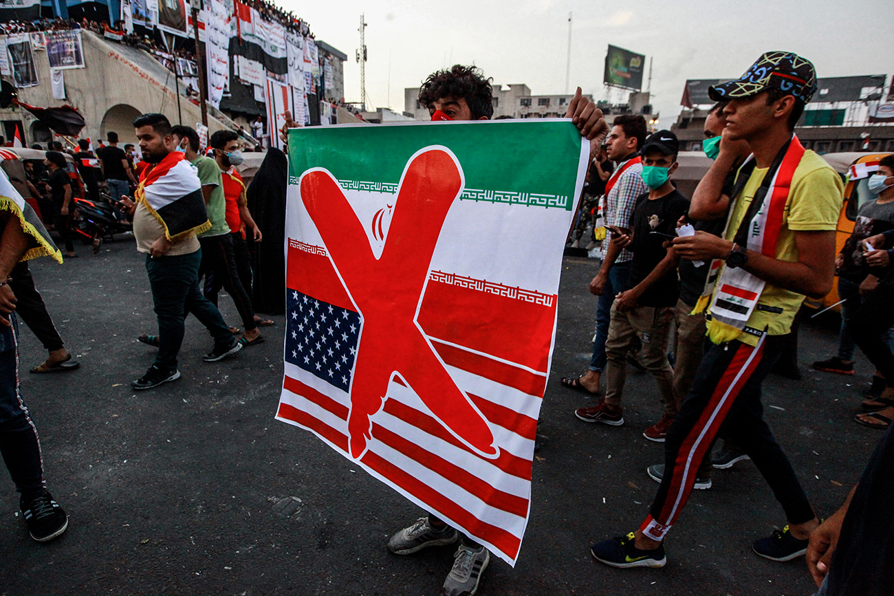 עיראק מפגינים נגד איראן