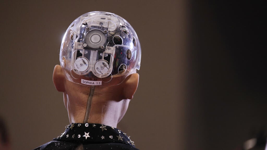 Humanoid robot Sophia is seen during the Discovery exhibition in Toronto, April 2018 