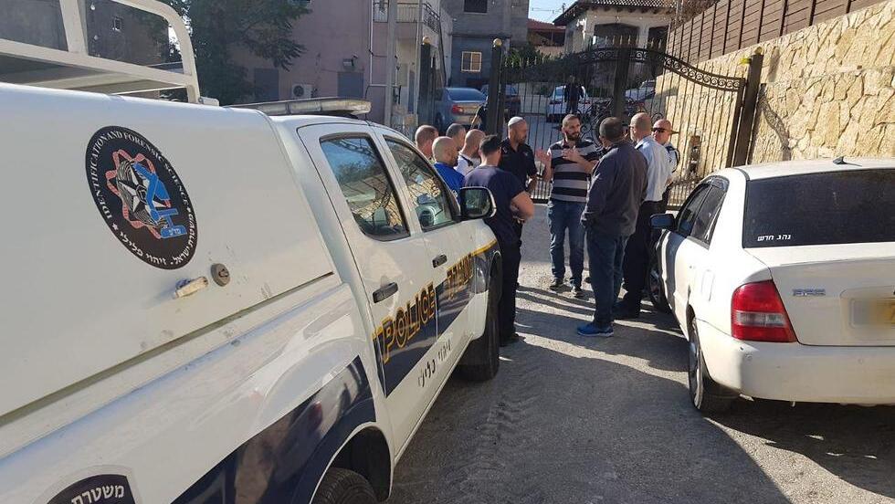 בענה, ארכיון. "כשהגעתי הביתה המתינו לי שם קרוב ל-11 ניידות משטרה" (צילום: דוברות המשטרה) זירת הירי