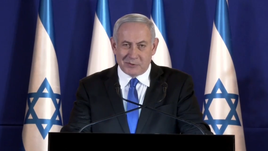 Prime Minister Benjamin Netanyahu responds to his indictment (Photo: Prime Minister's Residence) בנימין נתניהו הצהרה