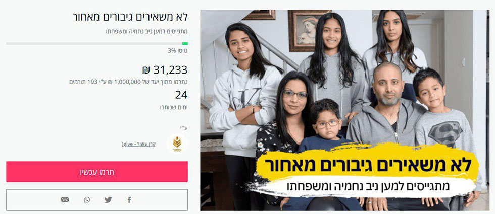 עמוד סיוע תרומות כספים ניב נחמיה