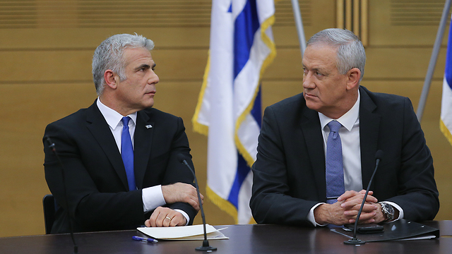 Blue and White leaders Benny Gantz and Yair Lapid