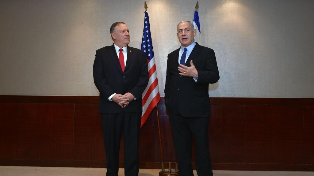 ראש הממשלה בנימין נתניהו הצהרה עם מזכיר המדינה האמריקני מייק פומפאו