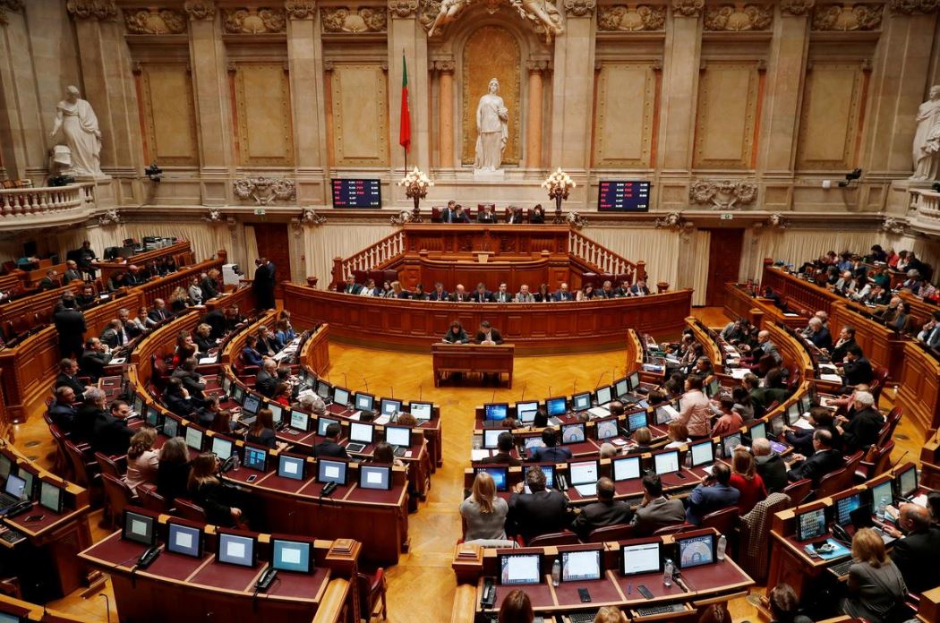 The Portuguese Parliament hall in Lisbon during a debate on the state budget 