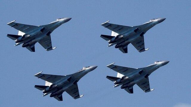 Russian SU-35 jet fighters 