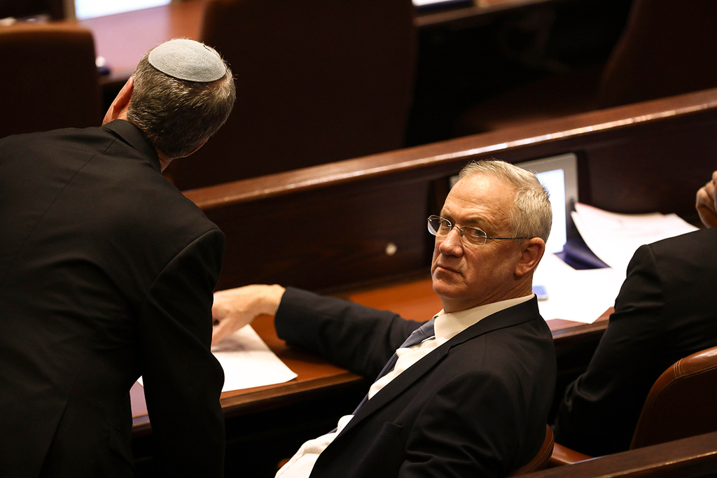 השר בני גנץ (צילום: AP) מליאת הכנסת