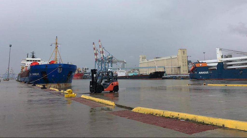 Haifa Port closes for marine traffic (Photo: Haifa Port) Haifa Port closes for marine traffic