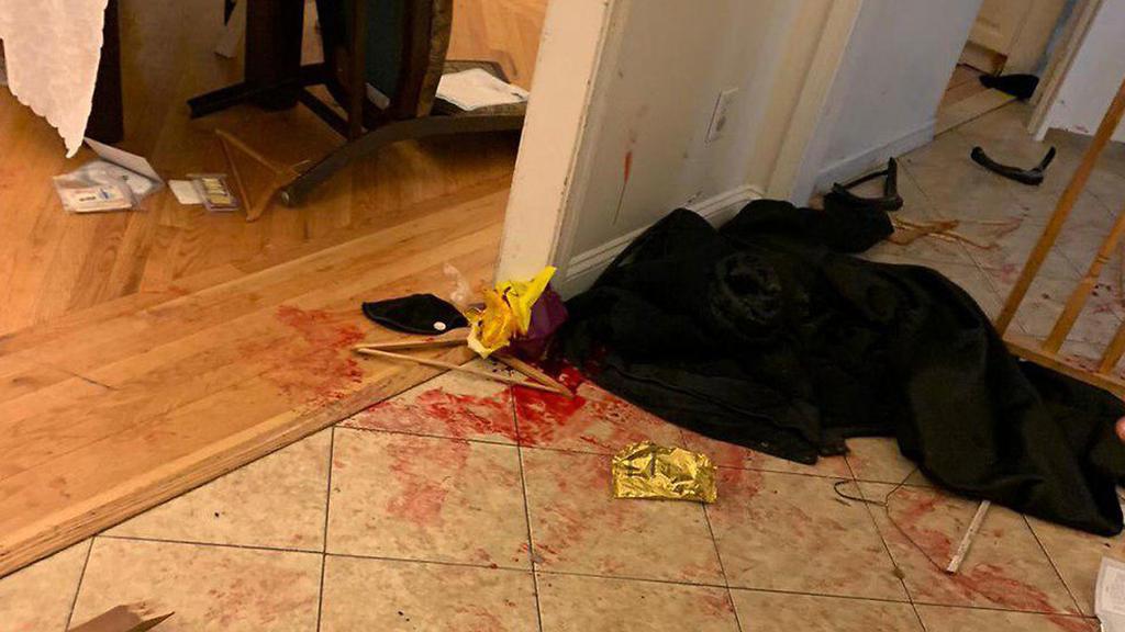 The scene of the attack at a Hanukkah party in Monsey תיעוד מזירת הדקירות במונסי