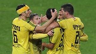 שחקני נתניה חוגגים