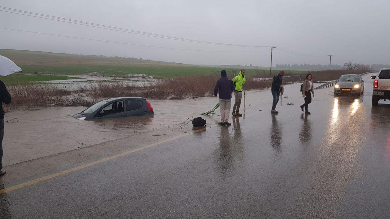 הצפה בצפון. המערכת יכולה להתריע ( צילום: דוברות המועצה האזורית מגידו) בין רמות מנשה לדליה