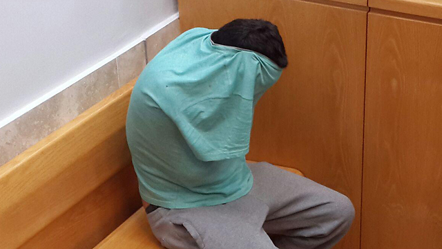 Amal Abu Saleh during his trial in Israel 