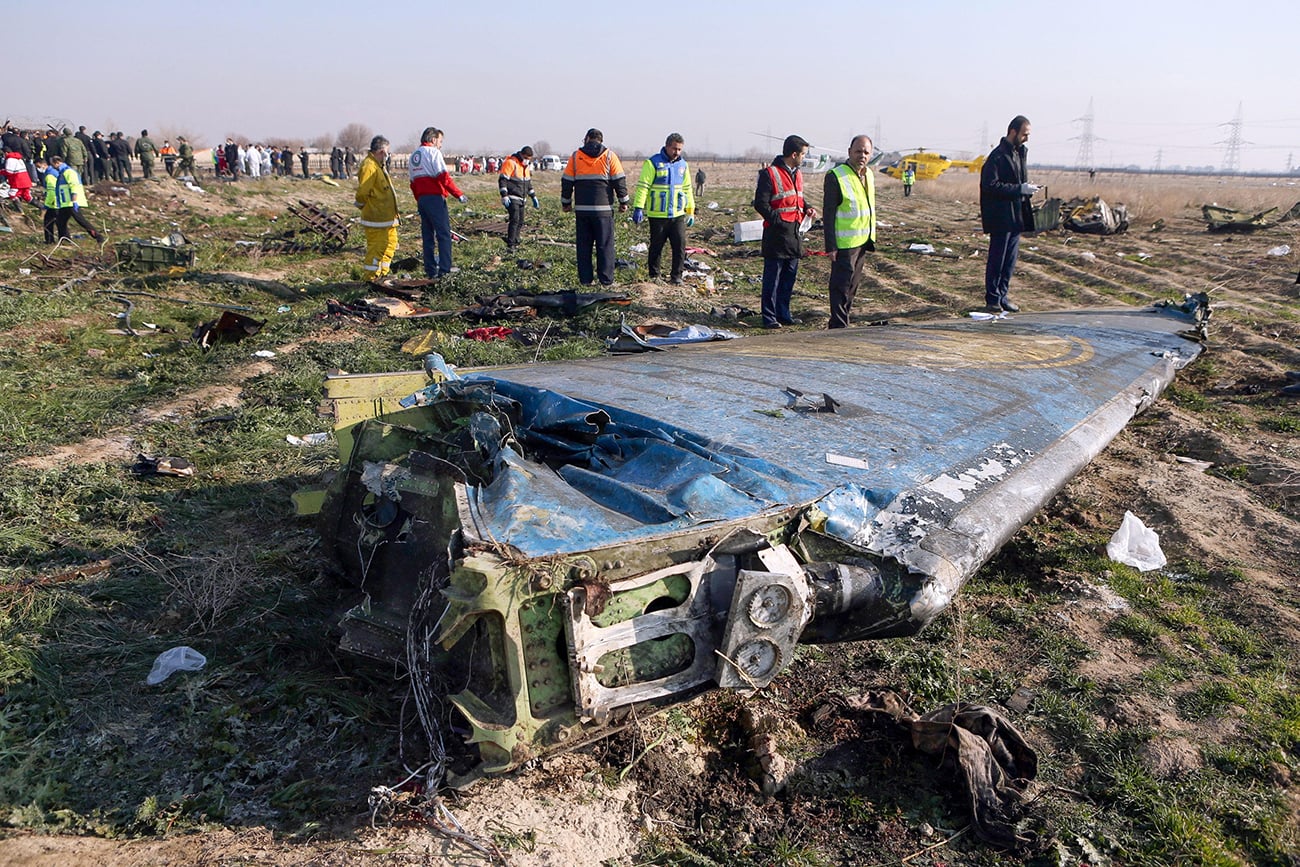 The wreckage of the downed plane (Photo: AFP) התרסקות מטוס נוסעים אוקראיני ב איראן