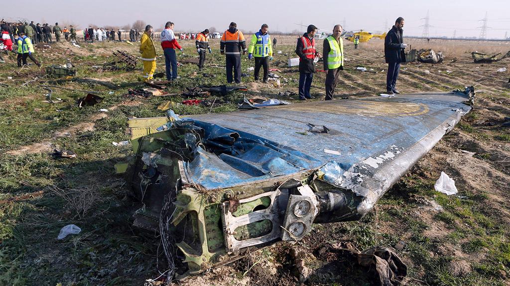 Remnants of the Ukrainian airliner (Photo: AFP) התרסקות מטוס נוסעים אוקראיני ב איראן