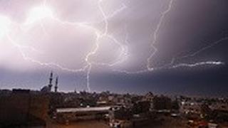 סופת ברקים רפיח עזה
