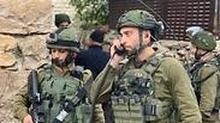 מפקד החטיבה המרחבית "יהודה", אלוף-משנה איתמר בן חיים בזירת הפיגוע בקריית ארבע
