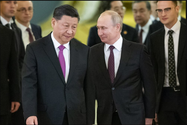 Chinese President Xi Jinping and Russian President Vladimir Putin 