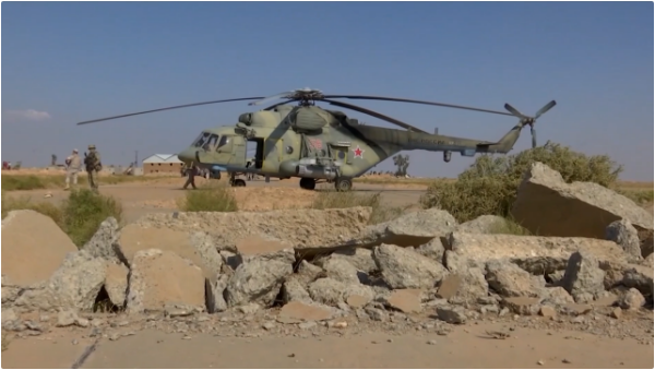 Russian helicopters in Syria 